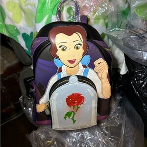 Loungefly Beauty and the Beast Belle Enchanted Rose Mini Backpack